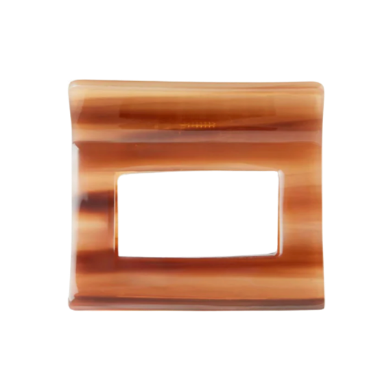 Rectangle Frame Clip – Amber Swirl