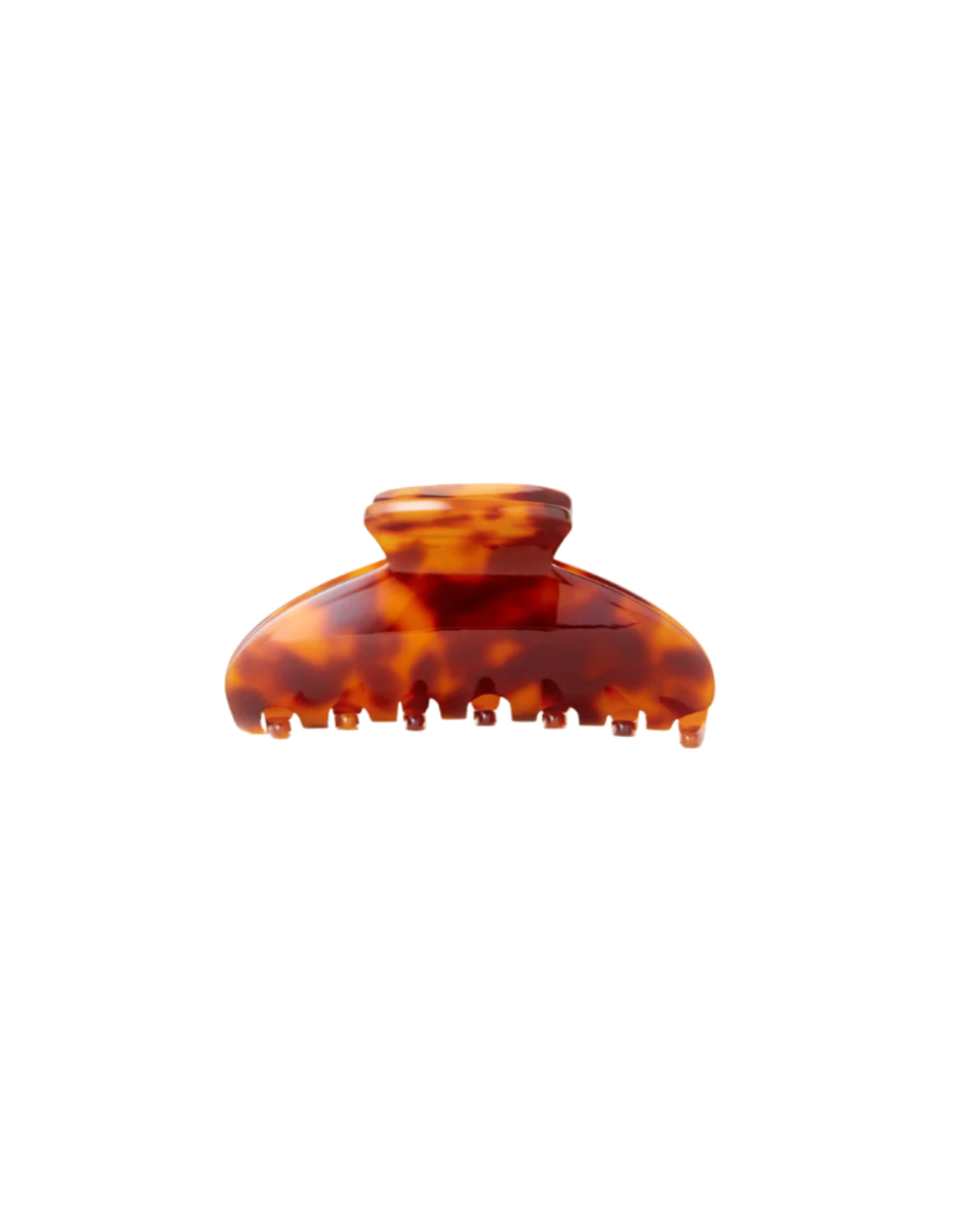 Moon Claw Clip – Caramel Marble