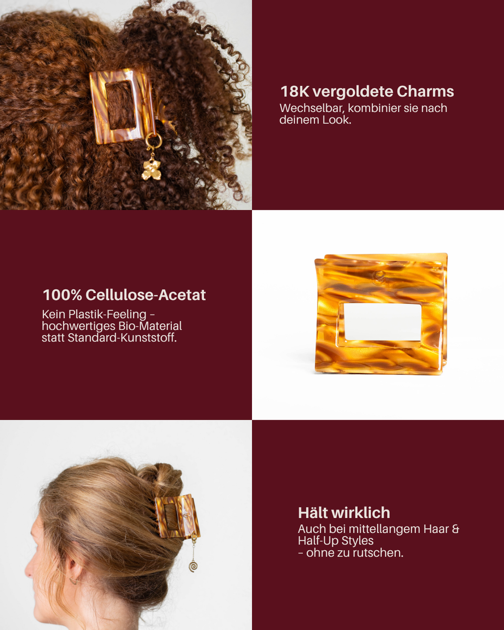 The Halo Clip in Cognac