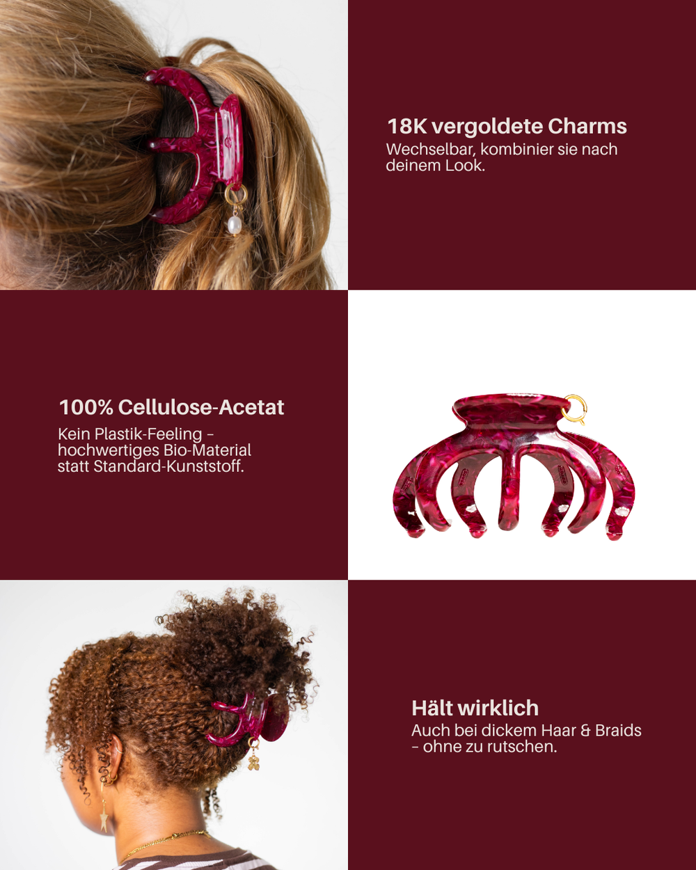The Cloud Clip in Merlot